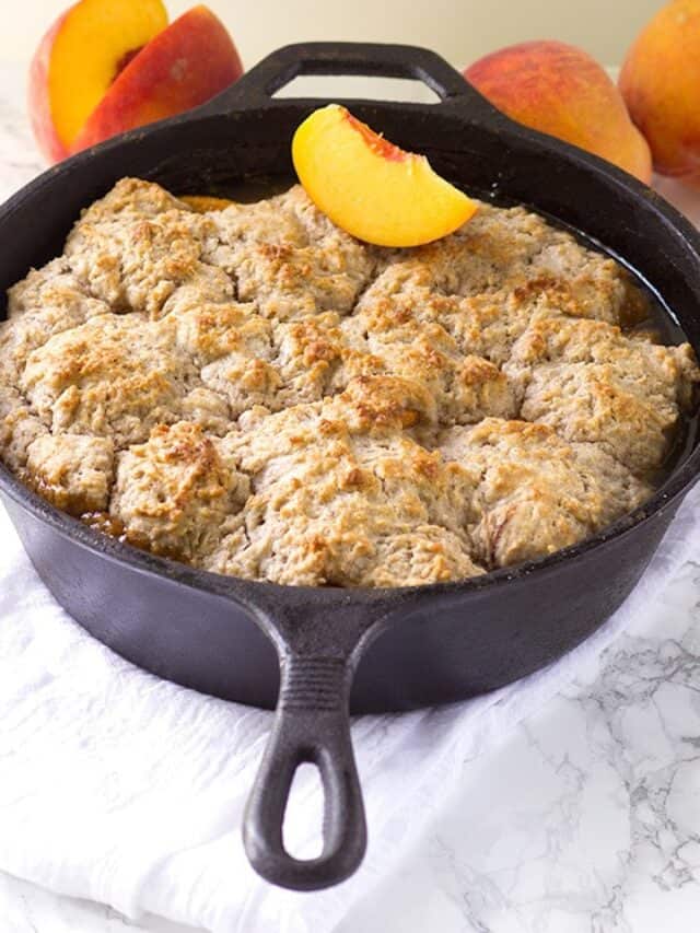 Skillet Peach Cobbler Story