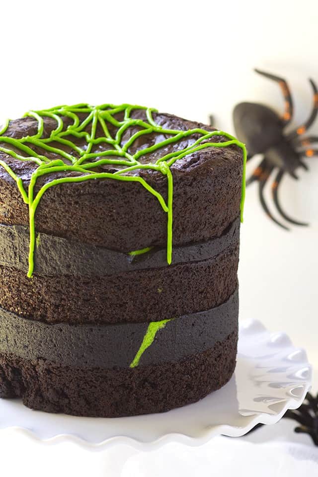 Spider Egg Brownie Cake