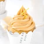 Butterbeer Cupcake on a white background