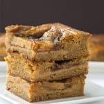 Apple Butter Cheesecake Blondies - blondies packed full of apple butter and a beautiful cheesecake swirl!