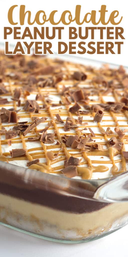 Decadent layered treat featuring chocolate and smooth peanut butter.