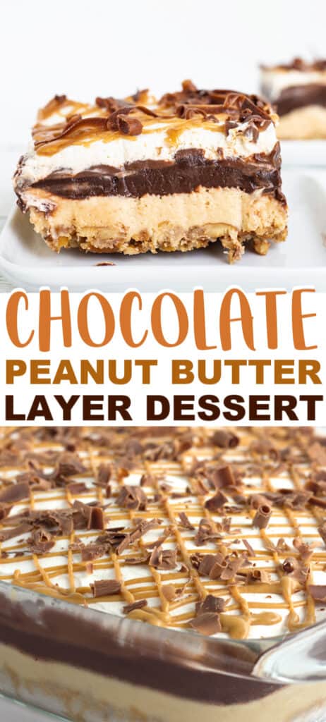 Peanut butter layered dessert.