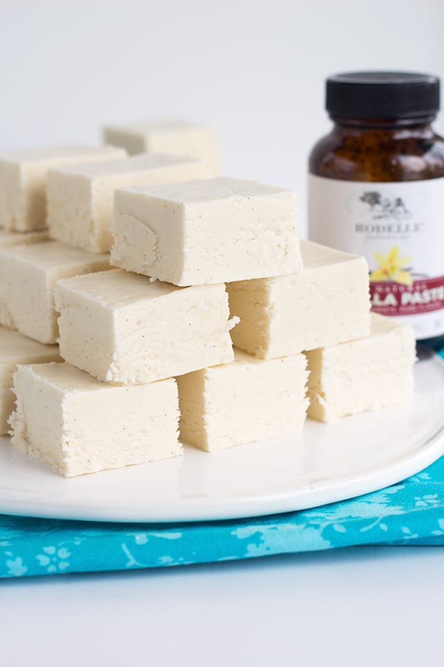 vanilla fudge made with Rodelle vanilla extract