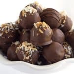 German Chocolate Truffles - you know the german chocolate cake filling? That is inside of these truffles along with some german chocolate to firm them up. I went a step further and toasted the coconut and pecans because why not.