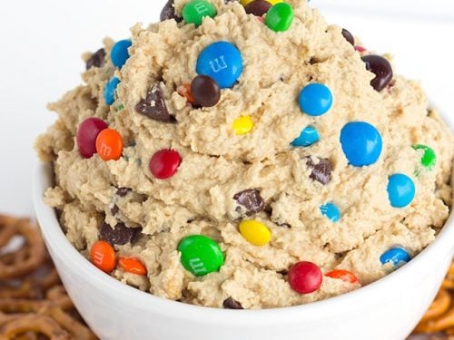 Monster Cookie Dough Dip - Cookie Dough and Oven Mitt