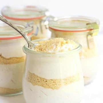 No Bake Cappuccino Trifles - These trifles are quick and easy! They have layers of buttery shortbread and french vanilla cappuccino mousse. They're the perfect cool off treat for a hot summer day!