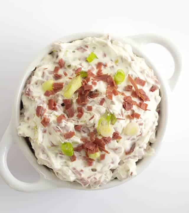bowl of Chipped Beef Dip with Peperoncini