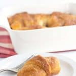 Crescent Roll Apple Nutmeg Dumplings - slices of apples rolled up in crescent rolls with cinnamon and sugar. Once everything is in the pan, it's coated with a layer of a buttery nutmeg/cinnamon brown sugar mixture and baked.