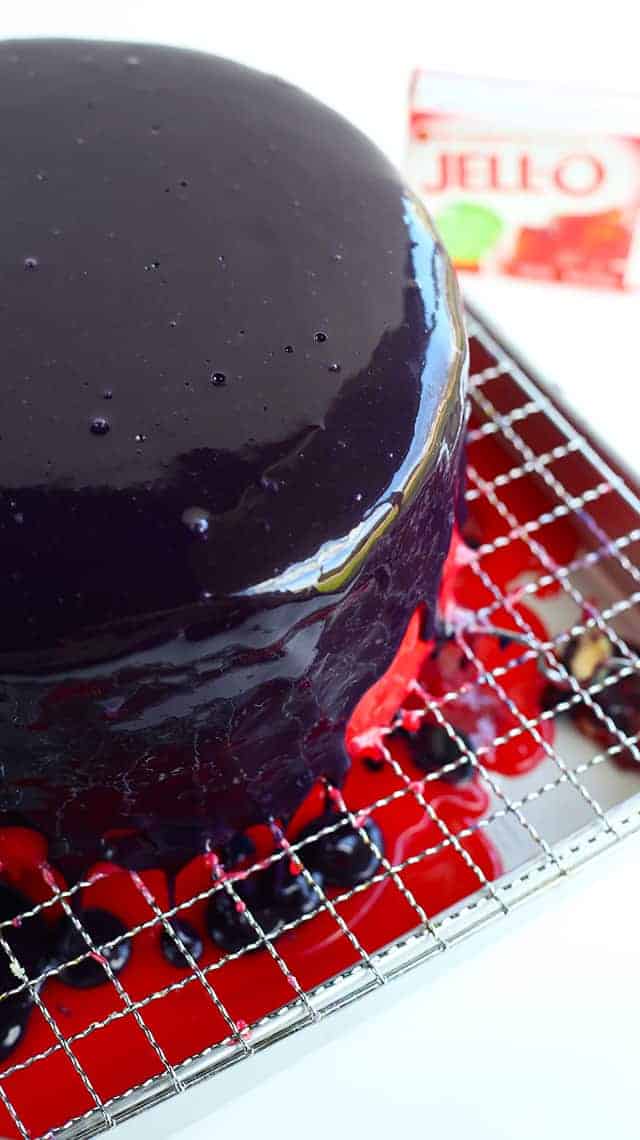 Jell-o Mirror Glaze Cake