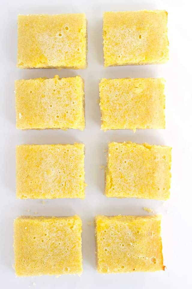 lemon bars cut into squares