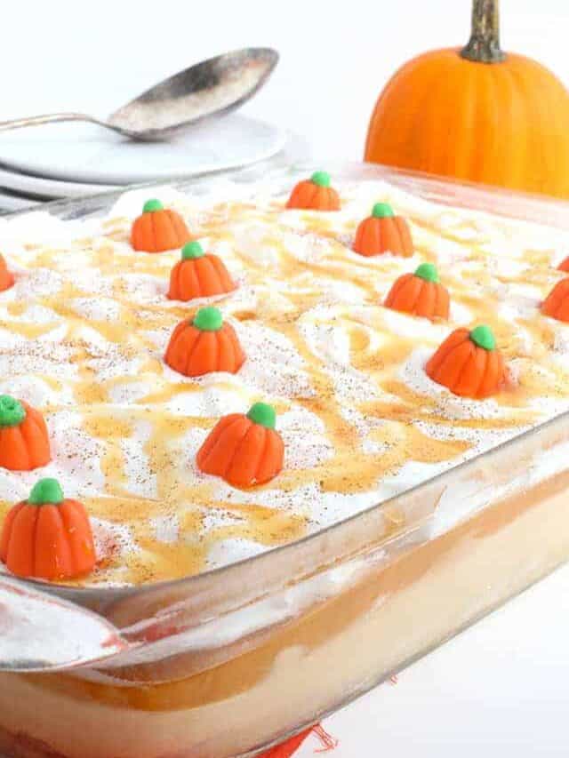 Pumpkin Butterscotch Layer Dessert Story Cookie Dough and Oven Mitt