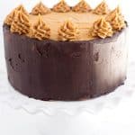 Mocha Layer Cake with Peanut Butter Frosting.