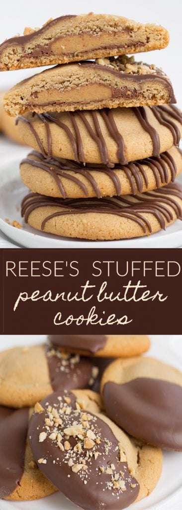 Peanut butter cookies filled with Reese's.