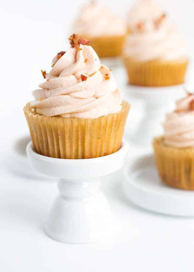 Maple Bacon Cupcakes with Maple Frosting