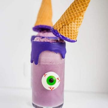 bright purple people eater drink on white background