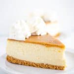 slice of butter rum cheesecake