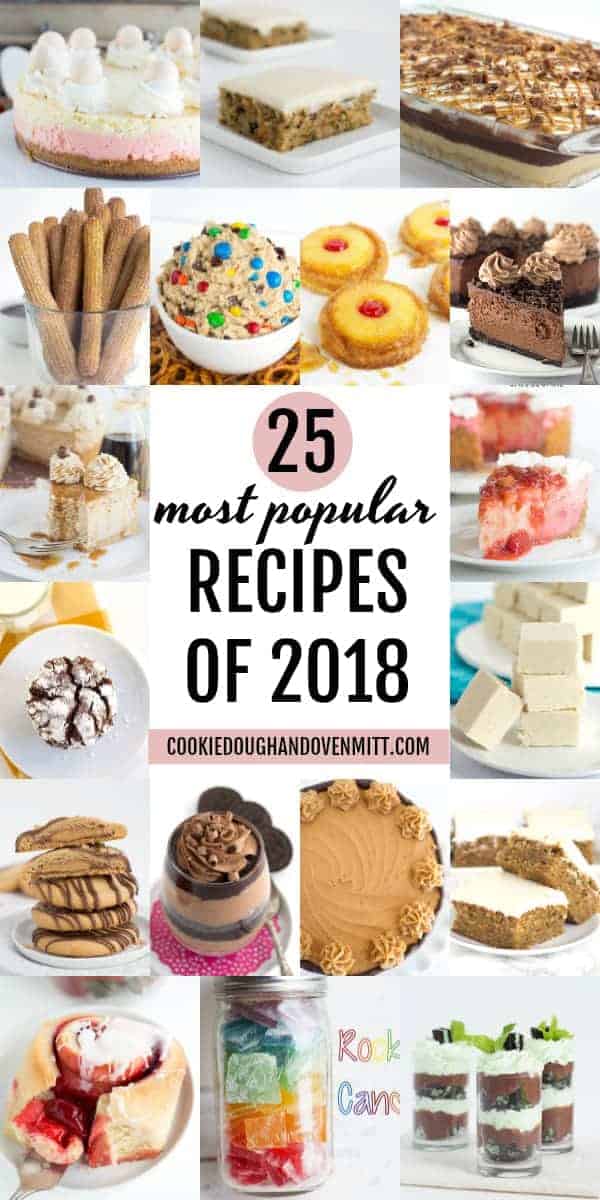 collage of food photos for most popular recipes of 2018