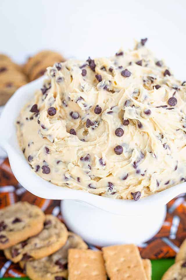 cookie dough dip in a bowl