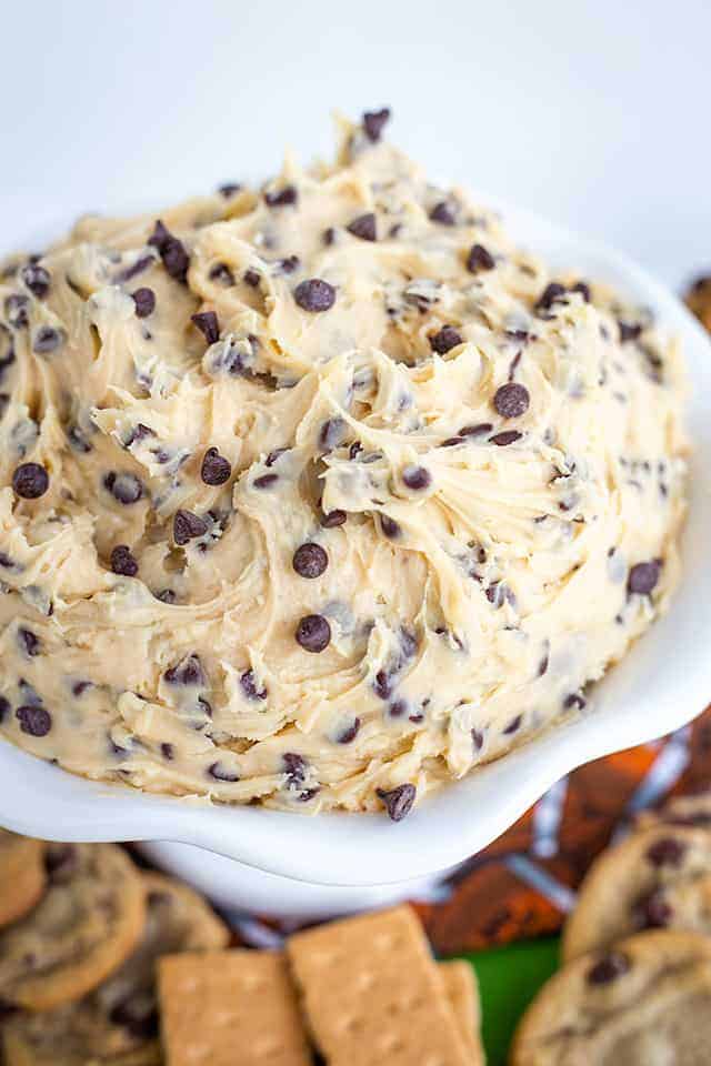 cookie dough dip in a bowl