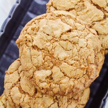 cookies on a black platter