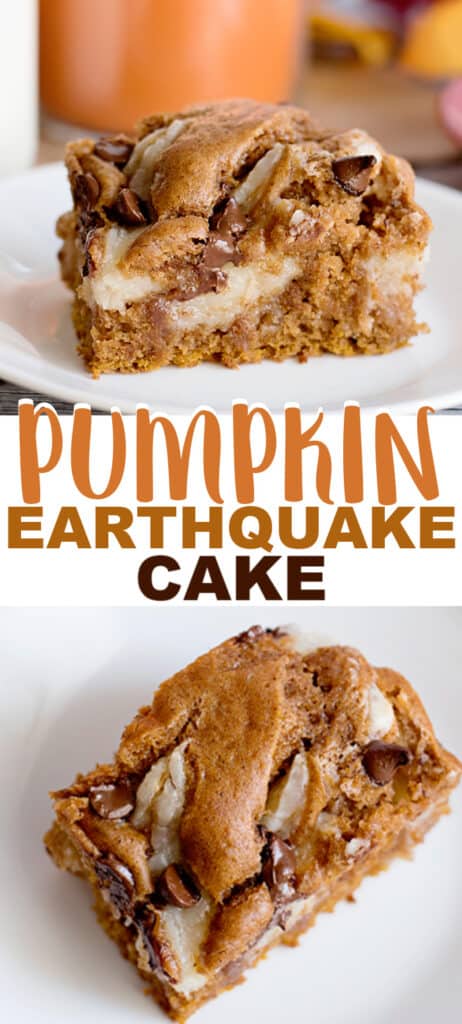 Pumpkin Earthquake Cake plated.