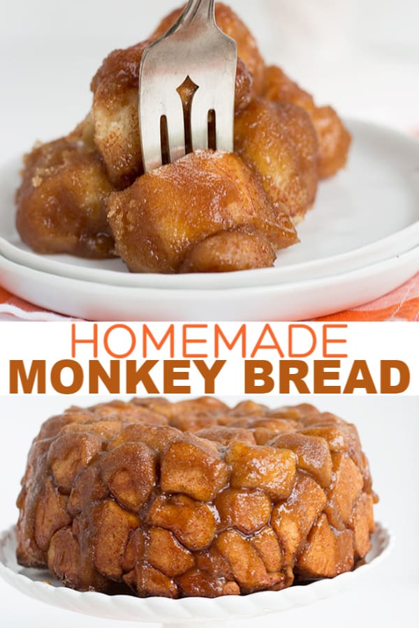 Homemade monkey bread made from scratch.