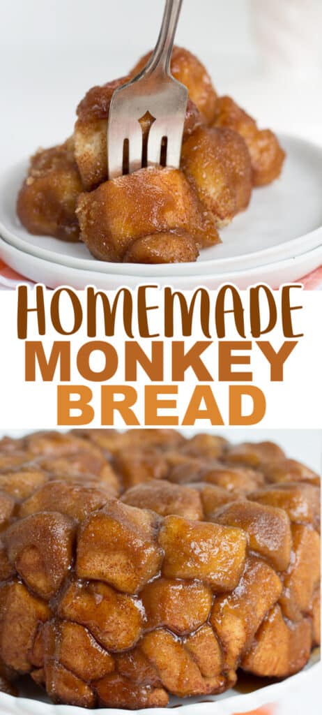 Monkey bread from scratch with a fork.