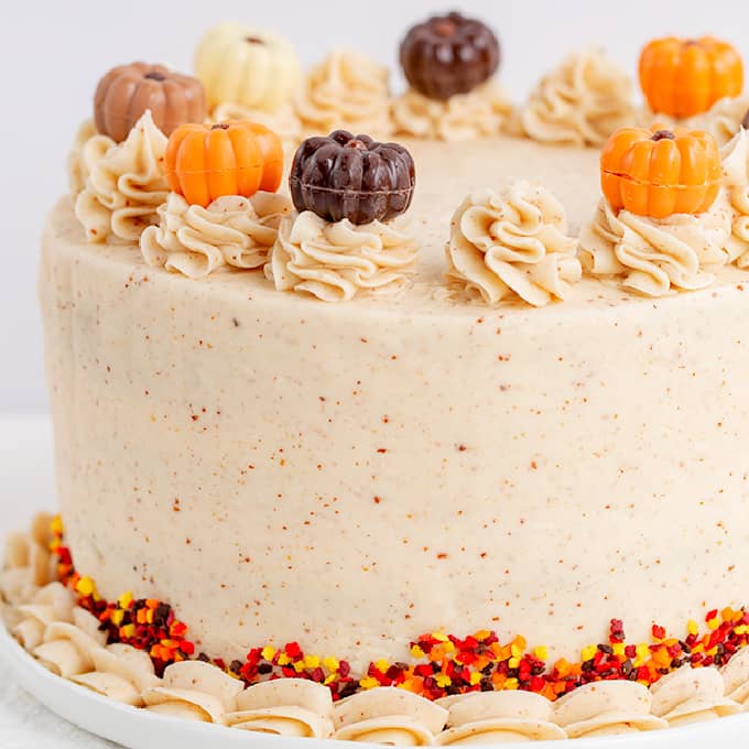 Pumpkin Spice Cake with Brown Butter Frosting-image