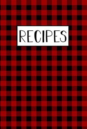 Buffalo Plaid Blank Recipe Book Cover