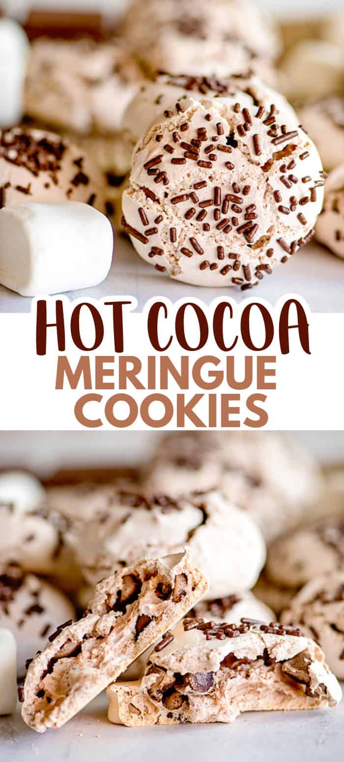 Hot Cocoa Meringue Cookies Cookie Dough and Oven Mitt