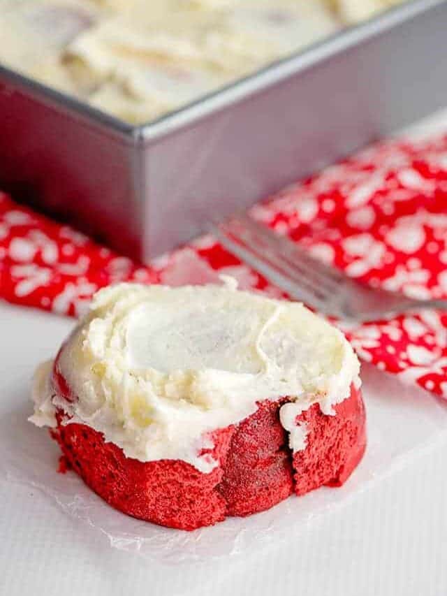 Red Velvet Cake Mix Cinnamon Rolls Story