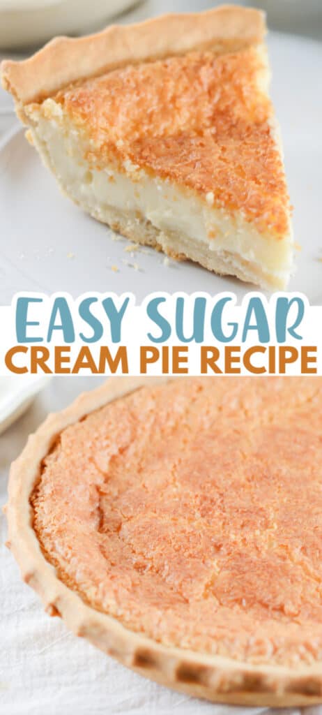 Simple sugar cream pie recipe.