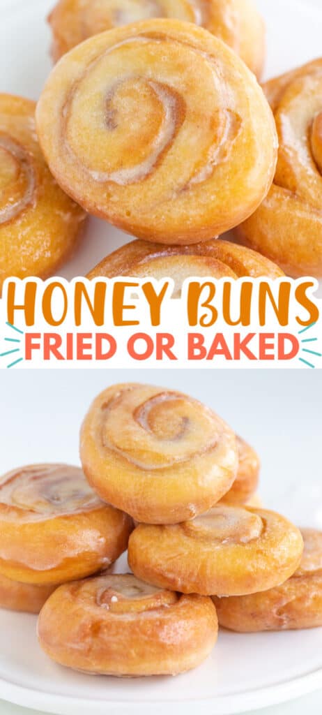 Honey buns fried or baked.