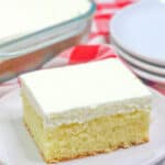 slice of wacky cake on a white plate