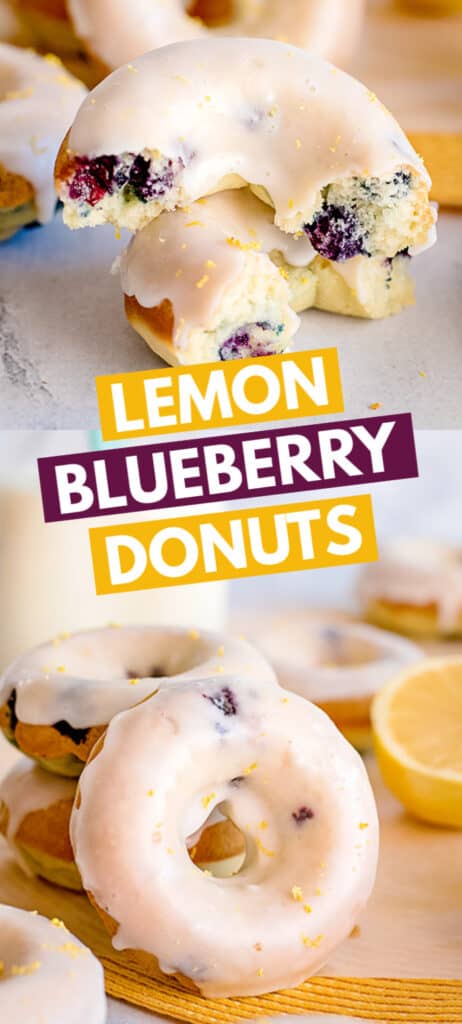 pinterest collage of donut photos with recipe name in text