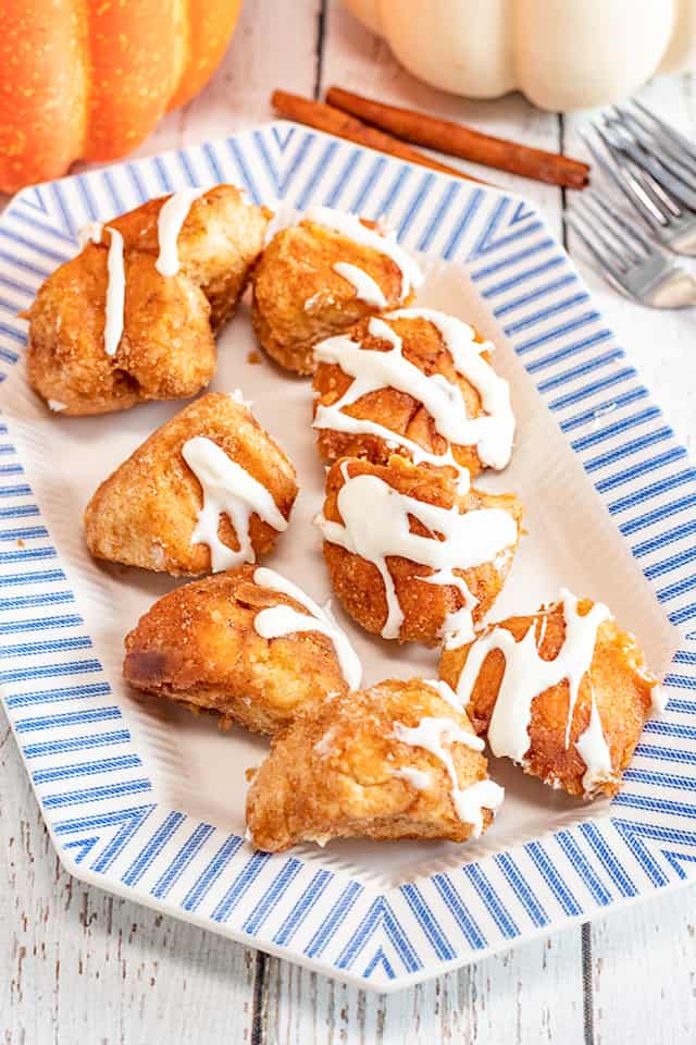 platter full of pieces of monkey bread