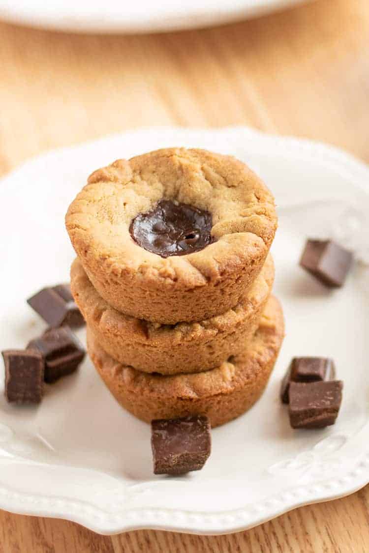 Peanut Butter Cookie Cups with Chocolate Filling