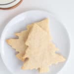 image for recipe card showing an overhead of the cookies on a white plate