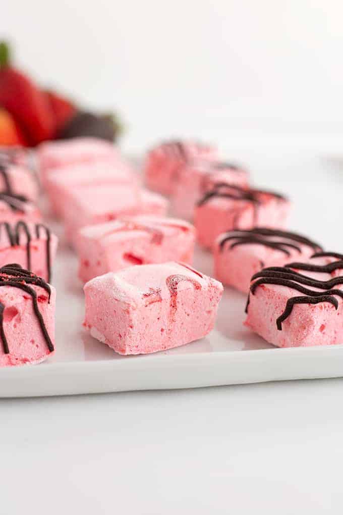 Strawberry Marshmallows - Cookie Dough and Oven Mitt