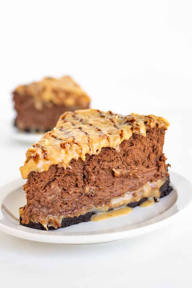 German Chocolate Cheesecake - Cookie Dough and Oven Mitt