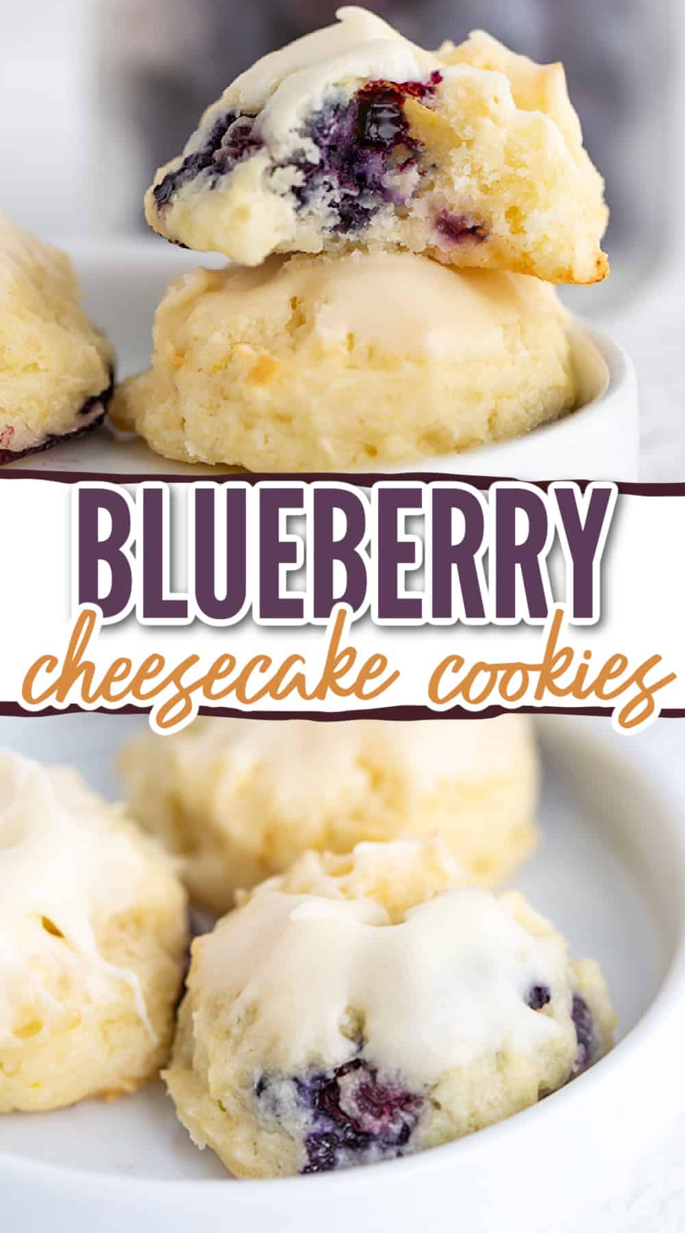Blueberry Cheesecake Cookies - Cookie Dough and Oven Mitt