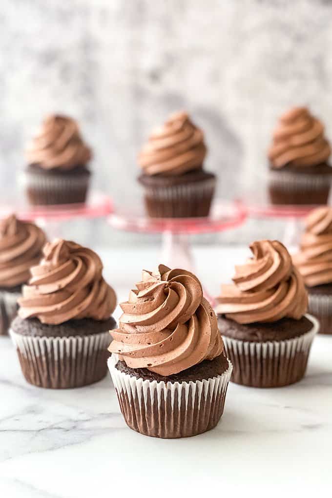 cupcakes on a marbled surface