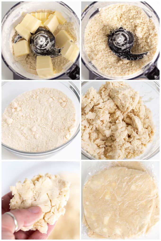 collage showing how to make the pie crust