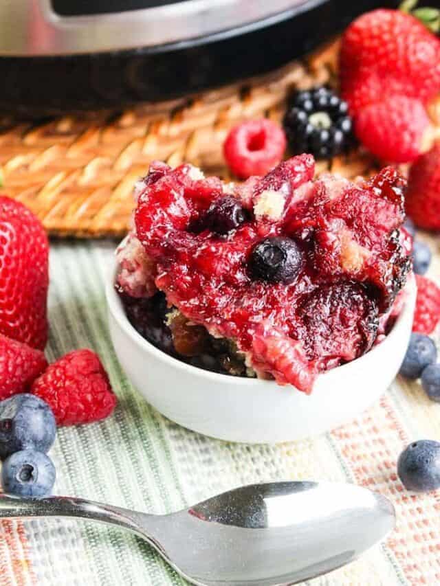 Slow Cooker Berry Cobbler Story