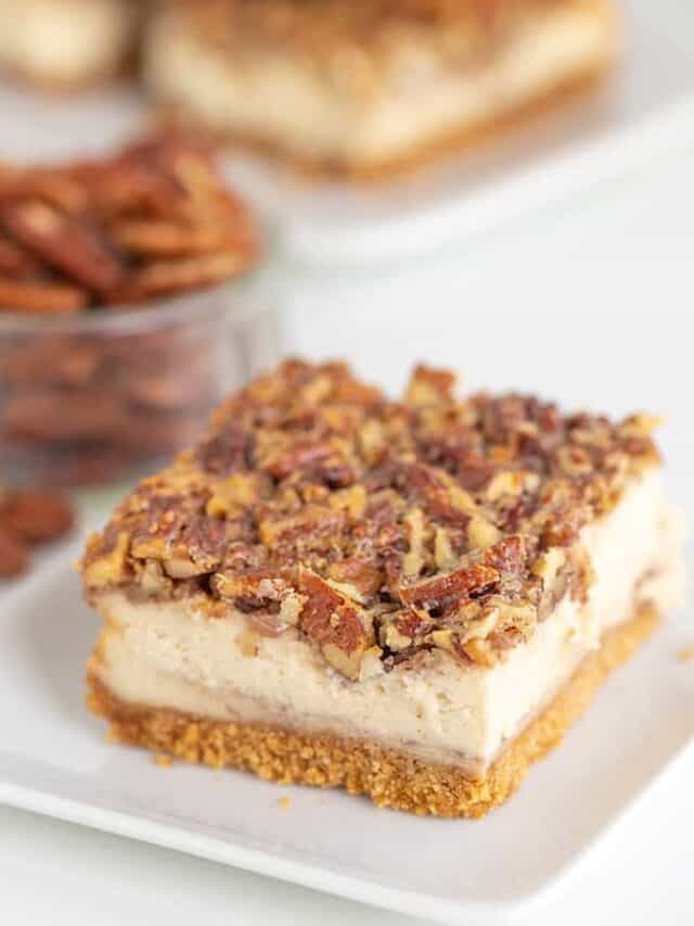 Pecan Pie Cheesecake Bars Story