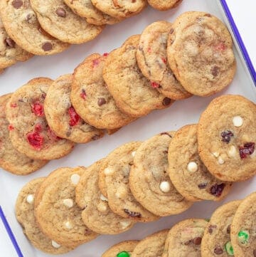 cookies on a white enamel tray