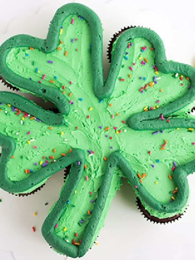 Four Leaf Clover Cupcake Cake Story