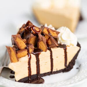 Delicious Peanut Butter Pie served elegantly on a plate.