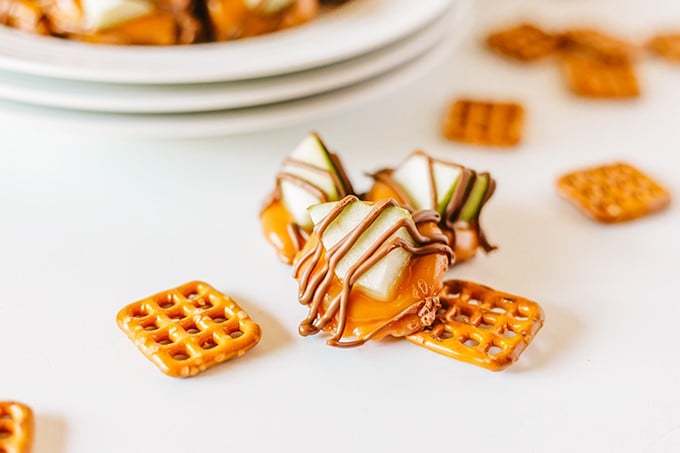 Caramel Apple Pretzels.