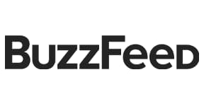 Buzzfeed logo on a white background.